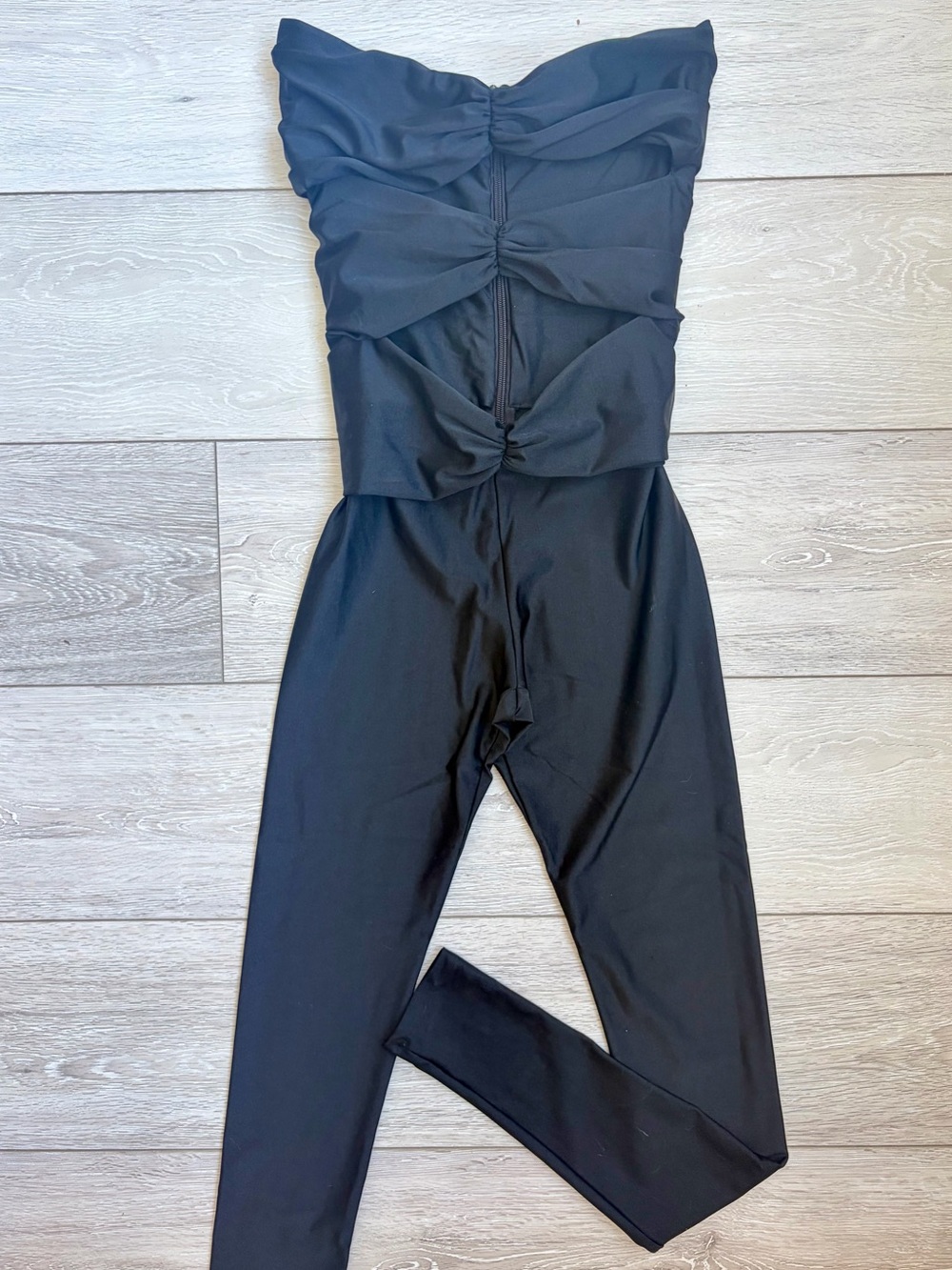 Ronny Kobo Collection Black Strapless Knot-Front Jumpsuit